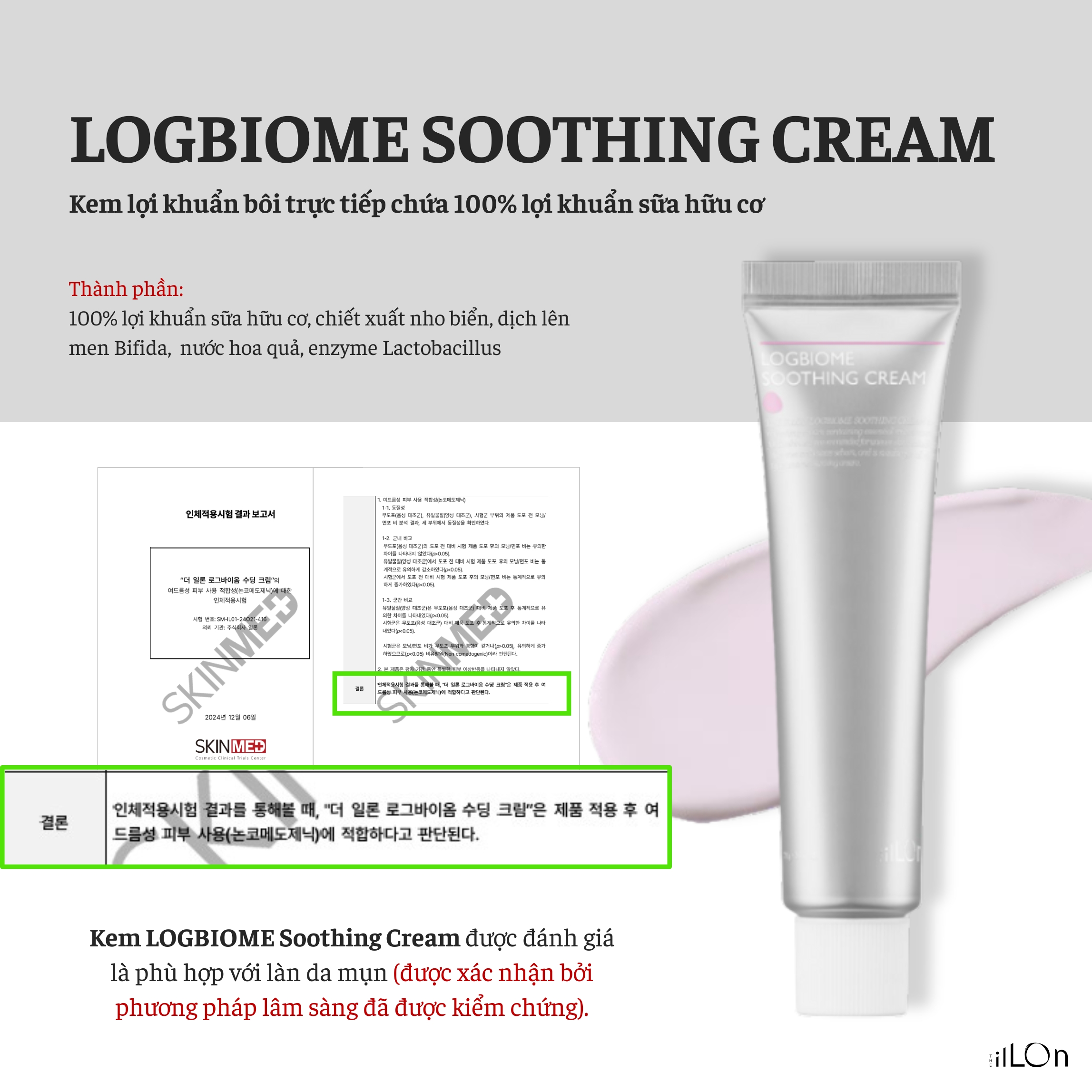 Kem Dưỡng Làm Dịu – The iLLon Logbiome Soothing Cream