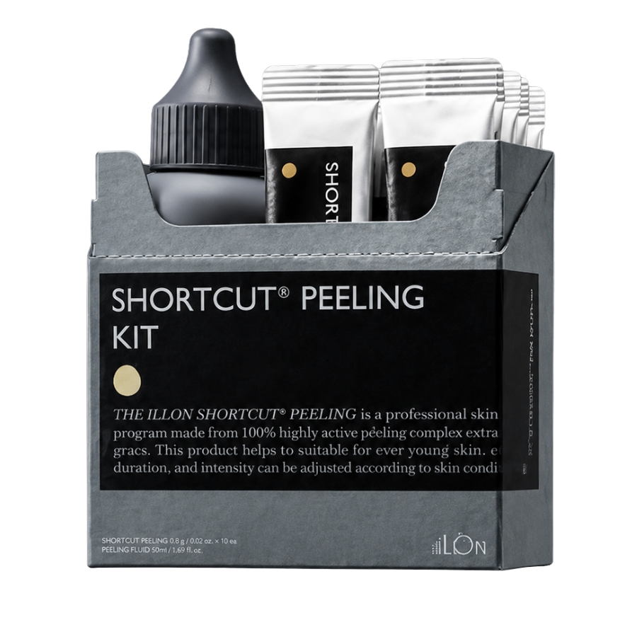 THE iLLON Skinfushion Shortcut Peeling Kit 0.8g*10ea+ 50ml dung dịch peel